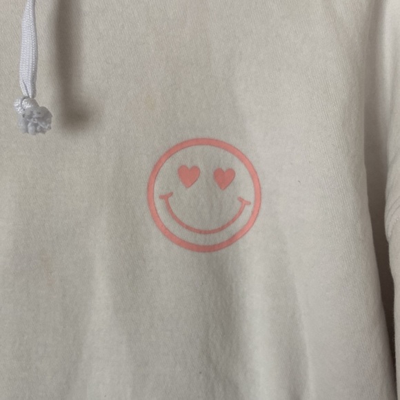 Starfit White Hoodie with Pink Smiley large - Picture 2 of 5